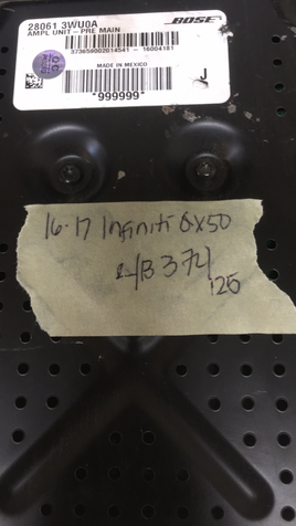 28061 3WU0A Infiniti QX50 amplifier control module computer 2016-2017 **TESTED**