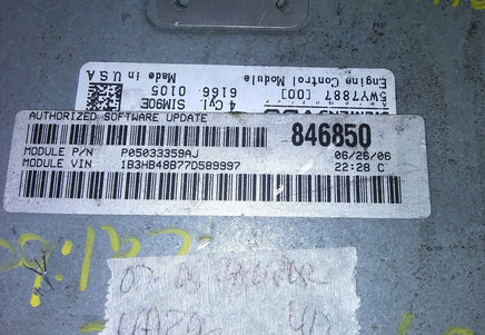 P05033359AJ ecm ecu computer 2007-2008 Dodge Caliber