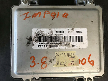 12604961 ecm ecu computer 2006-2009 Pontiac Grand Prix or Lacrosse *tested good*