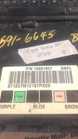 2002 Chevy or GMCYukon engine control module 15081857