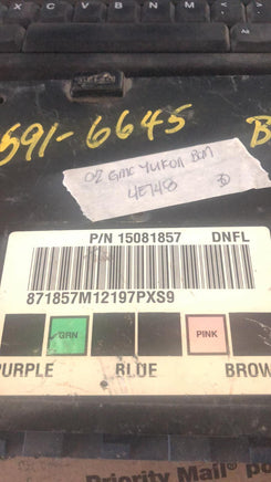 2002 Chevy or GMCYukon engine control module 15081857