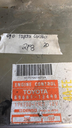 89661-12490 ecm ecu computer 1990 Toyota Corolla