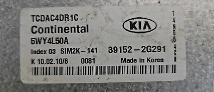 39152-2G291 Kia Forte ecm ecu 2010 computer