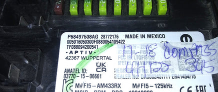 P68497538AG bcm body control module 2017-2018 Jeep Compass