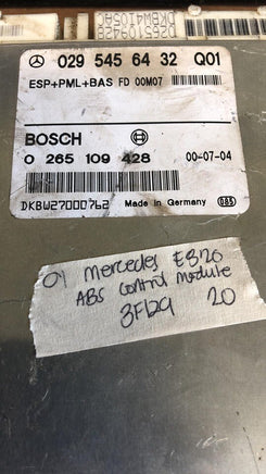029 545 64 32 ABS computer module 2001 Mercedes E320