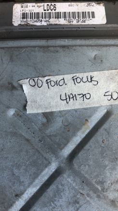2000 Ford Focus ecm ecu computer 98AB-12A650-AHG  **Tested**
