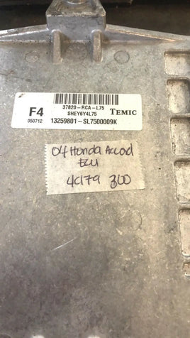 2004 Honda Accord ecm ecu computer 37820-RCA-L75