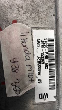 37820-RN0-A82 ecm ecu computer 2011 Honda Pilot
