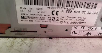 A 220 870 35 89 Mercedes S500 or S430 2005-2008 gps navigation dvd player
