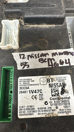 284B1 1V47C Nissan Rogue 2012 Body control module computer