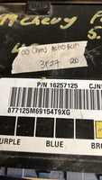 16257125 Chevrolet Astro, Blazer or GMC Safari 2000 BCM Body Control Module