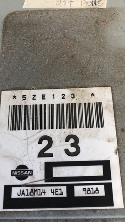 2000-2001 Nissan Altima ecm ecu computer JA18M14 4E1