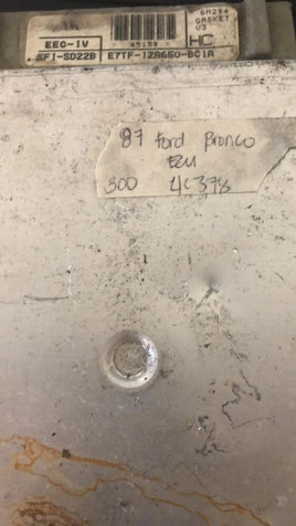 1987  Ford Bronco ecm ecu computer E7TF-12A650-BC1A