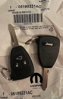 05189231AC Jeep Liberty 2005-2007 key with transponder EUROPEAN ONLY *NEW OEM*