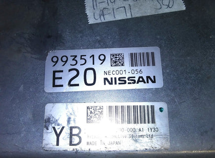 NEC001-056 ECM ECU computer 2011-2014 Infiniti G37