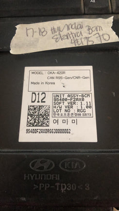 95400-F2AX0 Hyundai Elantra 2017-2018 bcm body control module