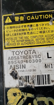 2003-2004 Lexus GX470 ABS control module 89540-60300