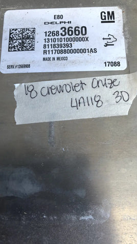 12683660 Chevy Cruze 2018 ecm ecu computer **TESTED**