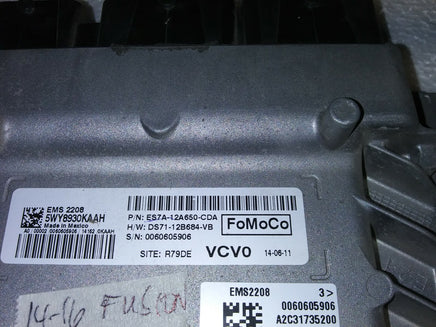 2014-2016 Ford Fusion ecu ecm computer ES7A-12A650-CDA