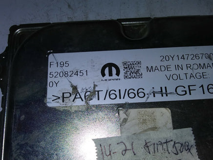 2014-2021 Fiat 500X ecm ecu computer 52082451