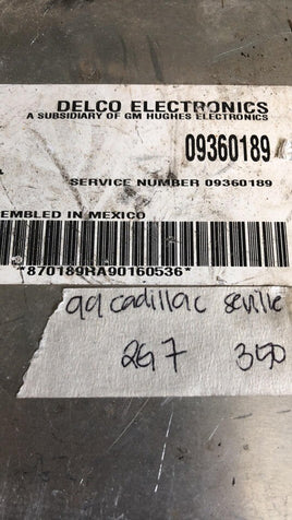 09360189 Cadillac Seville 1999 bcm body control module