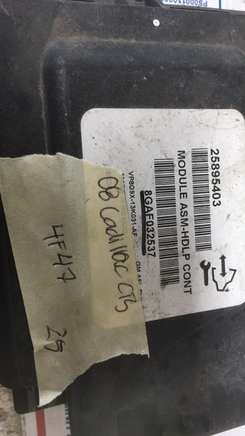 25895403 Cadillac CTS 2008 headlight levelling module