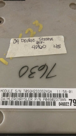 P04602379AN Dodge Stratus or Chrysler Sebring 2004 bcm body control module