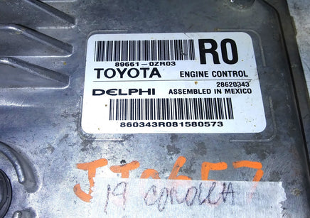 89661-0ZR03 ecm ecu computer 2019 Toyota Corolla