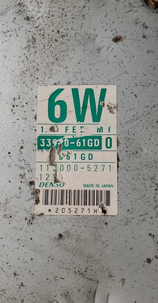 1998 Suzuki Esteem ecm ecu computer 33910-61GD0