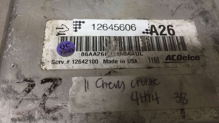 12645606 Chevy Cruze 2011 ecu ecm computer **TESTED**