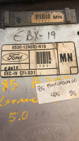 E53F-12A650-N1B Ford Crown Vic or Grand Marquis 1985 ecm ecu computer
