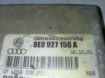 8E0 927 156 A Audi A4 2002-2004 tcm transmission computer
