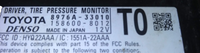 8976A-33010 tire pressure monitor 2013-2020 Lexus GS350