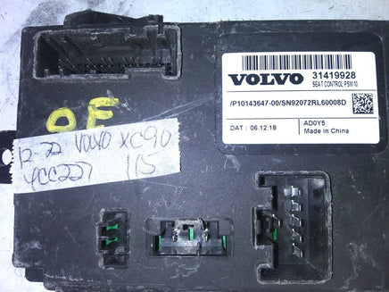 31419928 seat belt control module computer 2012-2022 Volvo XC90 - Swan Auto