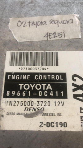 89661-0C411 Toyota Sequoia 2002 ecu ecm computer