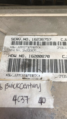 16200870 ecm ecu computer 1998 Buick Century