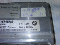 7 511 570 BMW 325i 325 2001-2003 ecm ecu computer