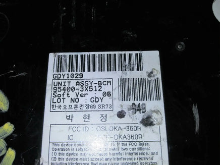 95400-3X512 Hyundai Elantra 2011-2012 bcm body control module