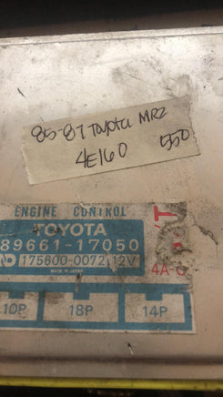 1985-1987 Toyota MR2 ecu ecm computer 89661-17050