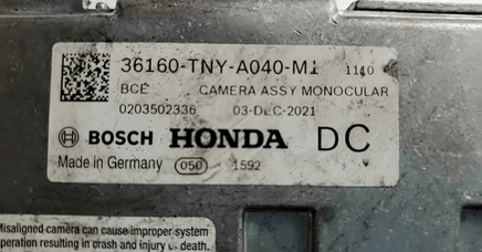 36160-TNY-A040-M1 lane departure camera Honda CR-V CRV 2020-2024 - Swan Auto