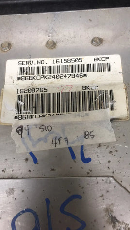 16200765 Chevy S10 Blazer 1994  ecu ecm computer