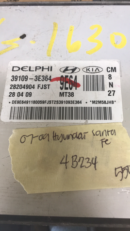 39109-3E364 Hyundai Santa Fe 2007-2009 ecm ecu computer