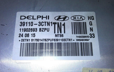 39110-3CTN1 ecu ecm computer 2015-2017 Hyundai Azera - Swan Auto