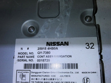 2014-2015 Infiniti Q50 gps navigation control module 25915 4HB0A