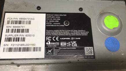 68494731AG Chrysler Voyager video control module computer 2022
