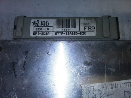E7TF-12A650-B3C ecm ecu computer 1987-1989 Ford Mustang