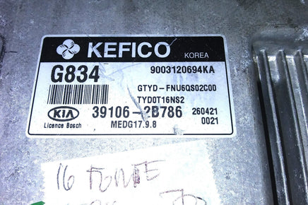39106-2B786 Kia Forte 2016 ecm ecu computer