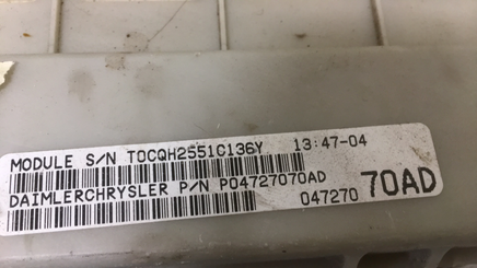 P04727070AD Dodge Caravan & Town & country BCM Body Control Module 2002