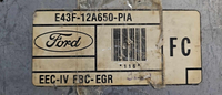 E43F-12A650-P1A Ford Tempo or Mercury Topaz 1984 ecm ecu computer