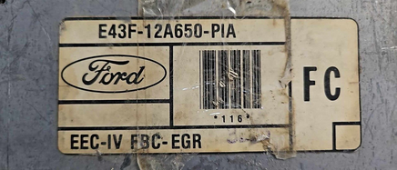 E43F-12A650-P1A Ford Tempo or Mercury Topaz 1984 ecm ecu computer